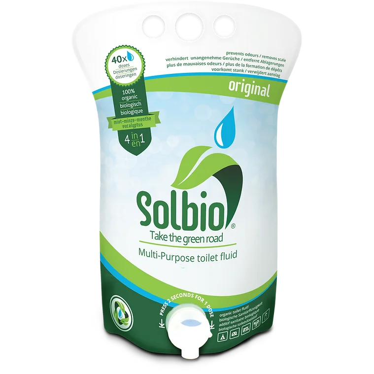 Solbio 1.6L Original 100% natural, biodegradable & organic toilet fluid pouch (40 Doses)