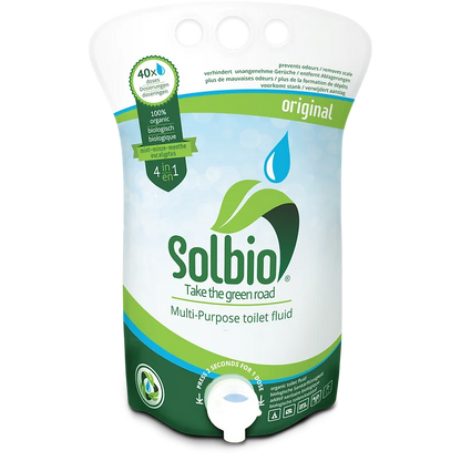 Solbio 1.6L Original 100% natural, biodegradable & organic toilet fluid pouch (40 Doses)