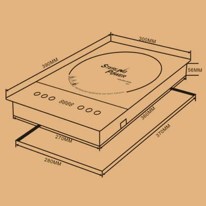 Sterling built-in single rectangular induction hob 2000W