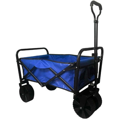 Folding pull trolley with all-terrain wheels 100L capacity