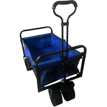 Folding pull trolley with all-terrain wheels 100L capacity