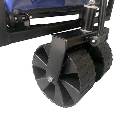 Folding pull trolley with all-terrain wheels 100L capacity