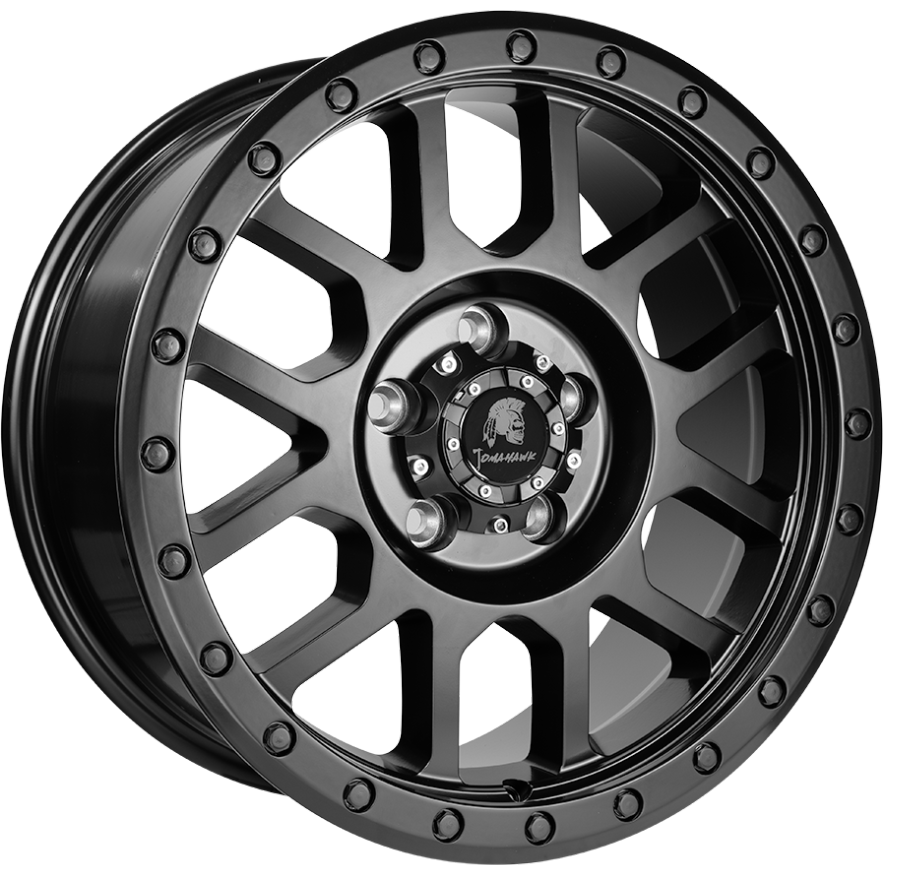 VW T5 / T6 Tomahawk Kato swamper 8.0x17  tyre and wheel package (Satin Black)