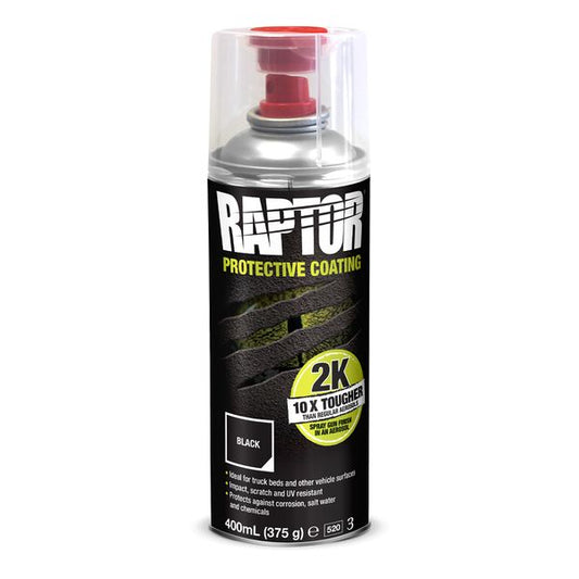 Raptor 2K protective coating aerosol black 400ml – Product Image