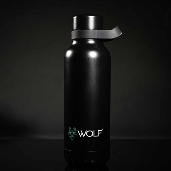 Wolf Outdoors vacuum hot & cold flask Black 700ml