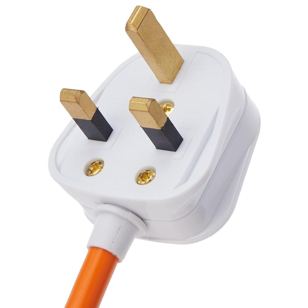 UK electrical hook up (EHU) to 3 pin plug lead adapter