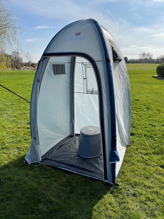 Inflatable Apollo toilet / storage / shower tent