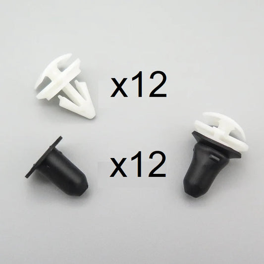 VW Transporter extra long headlining joining strip clips with inserts (Pack of 12)