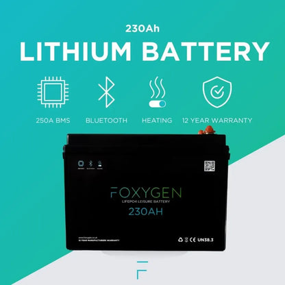 Foxygen 230Ah lithium battery with Bluetooth & heating