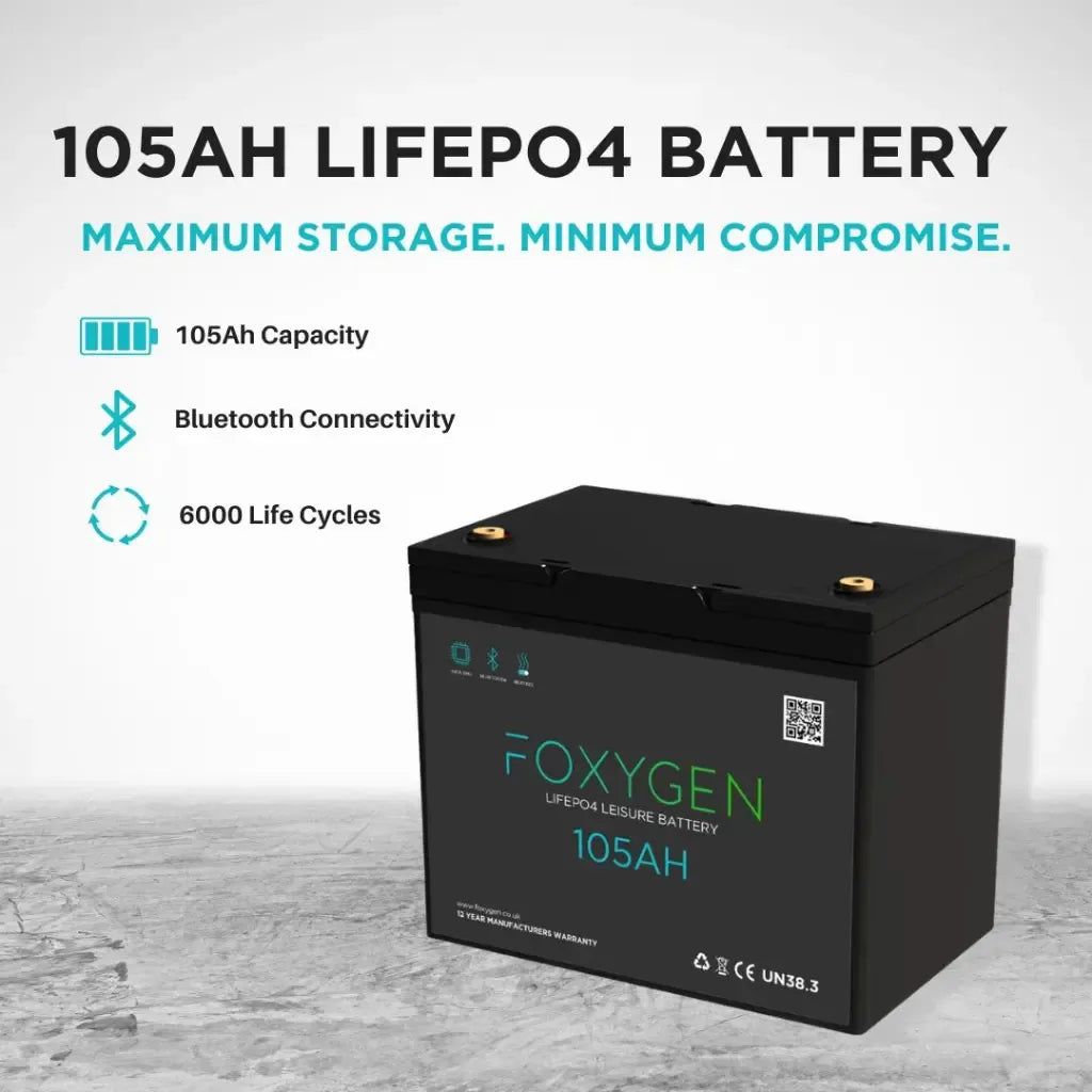 Foxygen 105Ah lithium battery with Bluetooth & heating