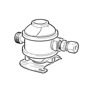 Cavagna 005-21 low pressure gas regulator 30mbar (8mm Straight)