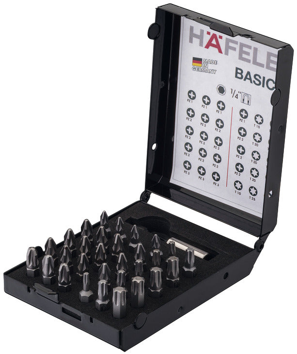 Hafele bit box, PZ and TS, with magnetic holder (30 piece)
