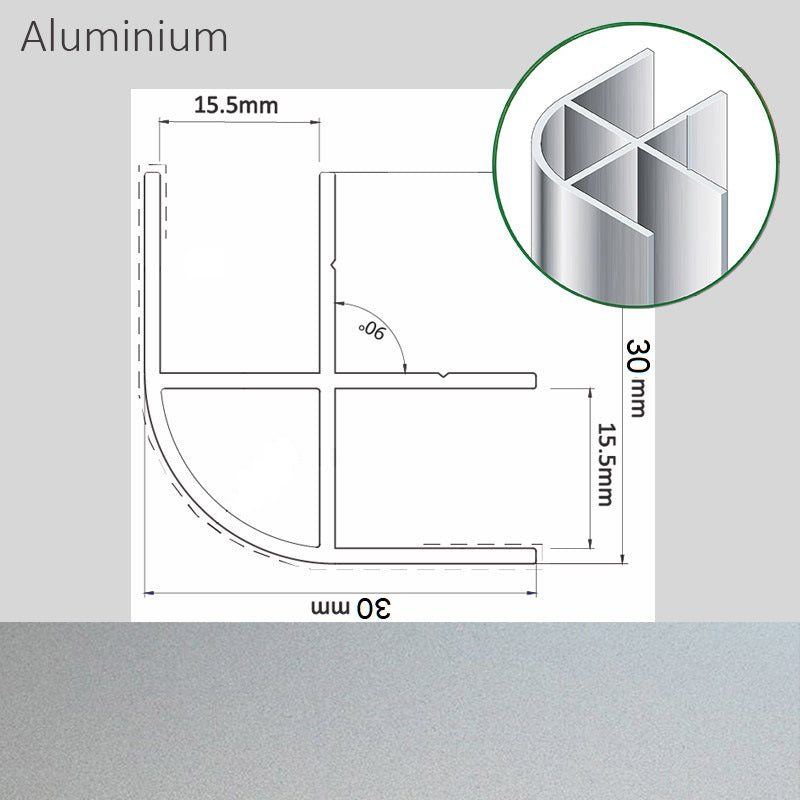 Corner Profile Aluminium 30 X 30Mm – Product Image