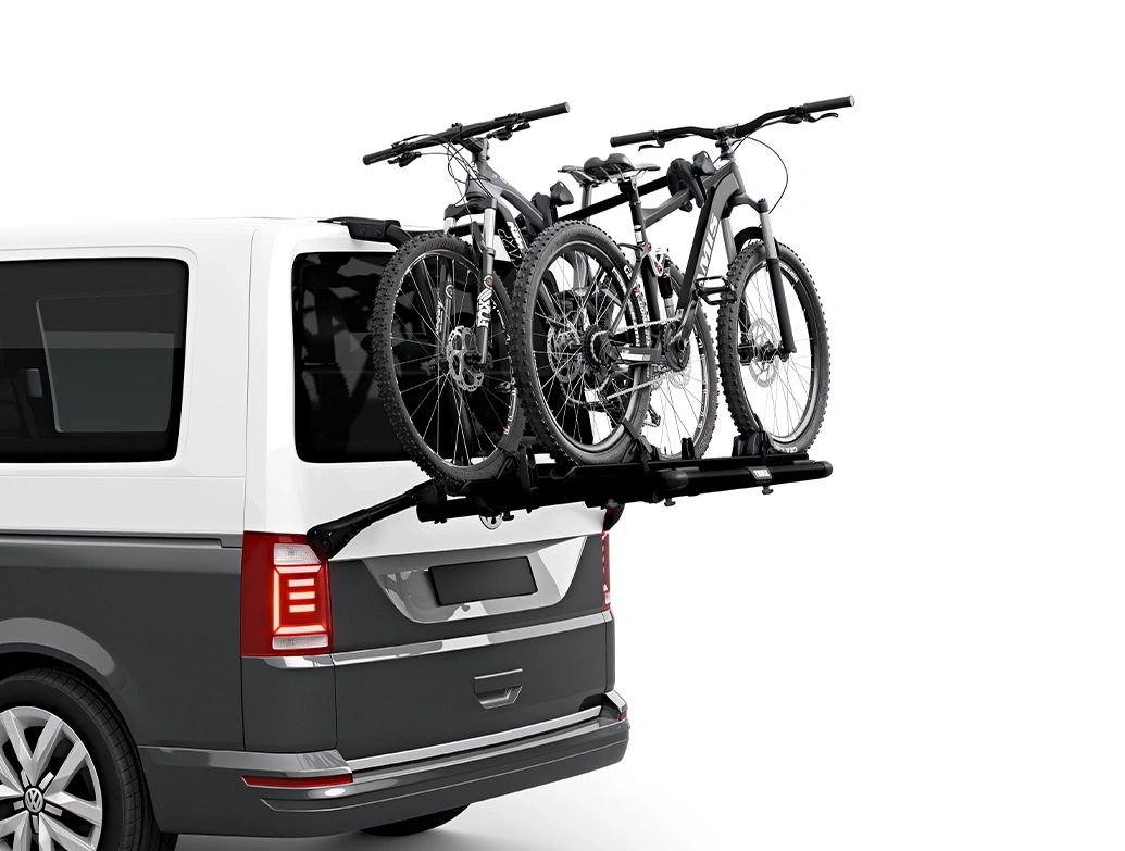 Thule Wanderway black bike rack for VW T6 tailgate model