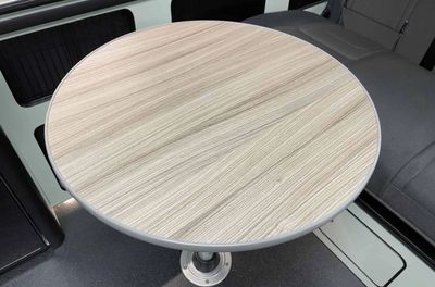 Round table top 400, 500 or 600mm Driftwood with light grey edging