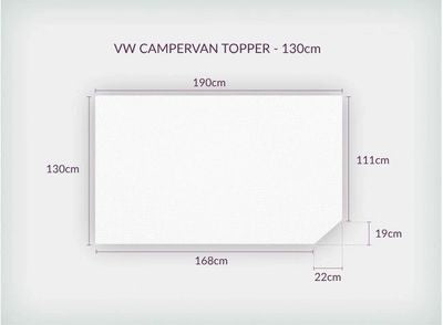 130cm Duvalay VW Transporter compact mattress topper