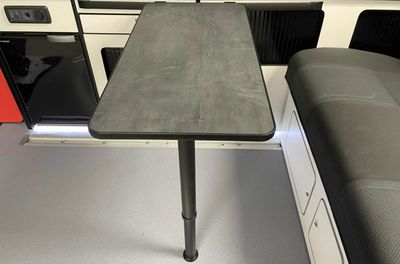 Rectangular table top 800x400mm Black slate with black edging