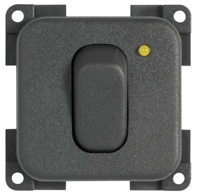 CBE dark grey single toggle switch with LED indicator – Product Image