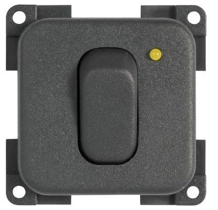 CBE dark grey single toggle switch with LED indicator