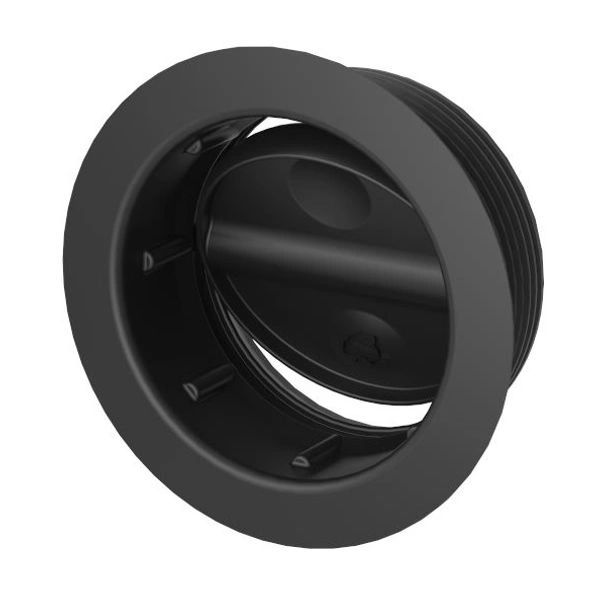 Heater duct fitting 65mm directional vent black