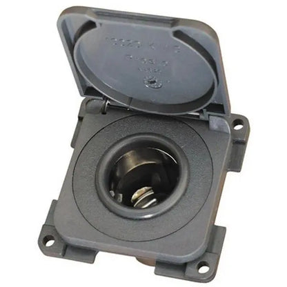 CBE dark grey 12 volt socket with cover – Product Image