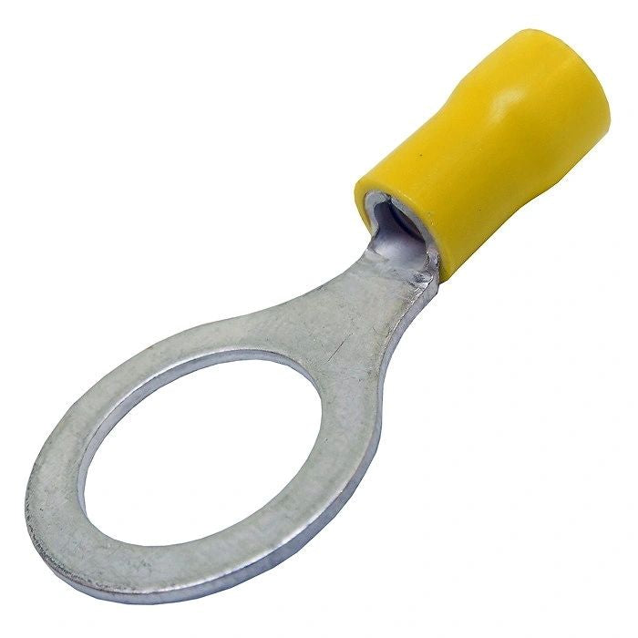 Insulated ring terminals yellow 13mm