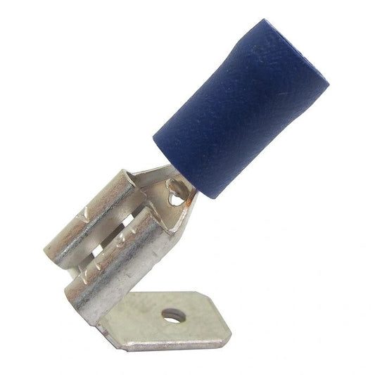 Insulated piggyback spade terminals blue 6.3mm