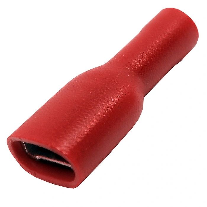 Insulated female spade terminals red 6.3mm