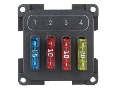 CBE dark grey 4 place fuse holder – Product Image
