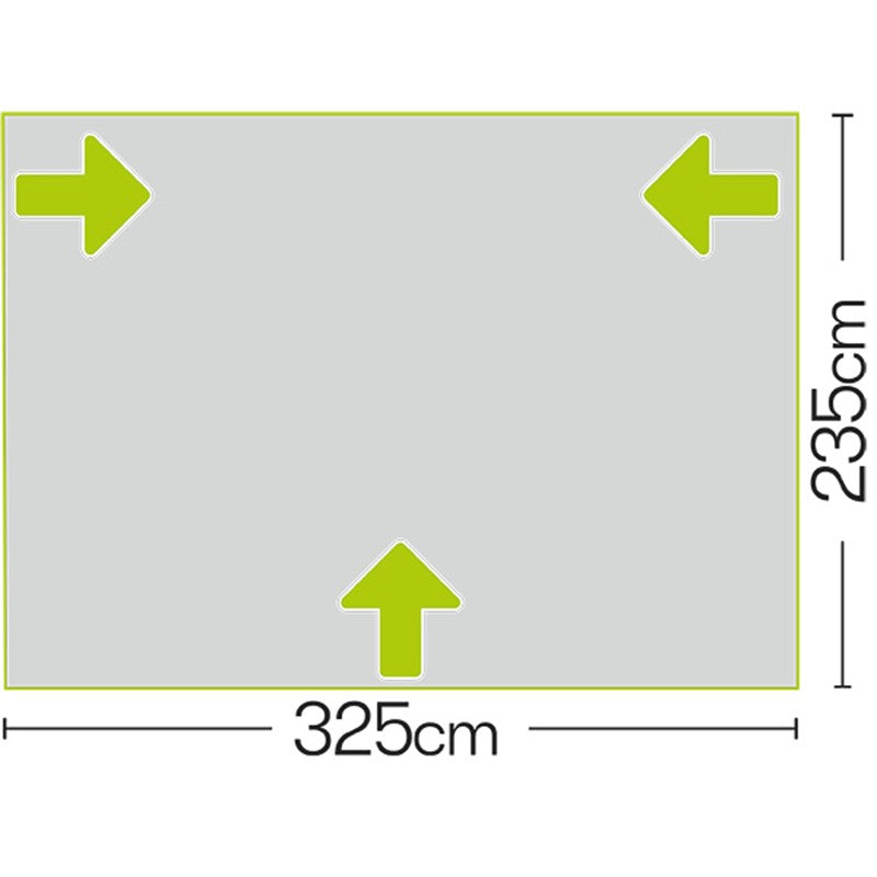 Falcon Pro 325 Poled Porch Awning Grey – Product Image