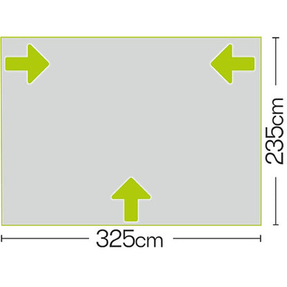 Falcon Pro 325 Poled Porch Awning Grey – Product Image