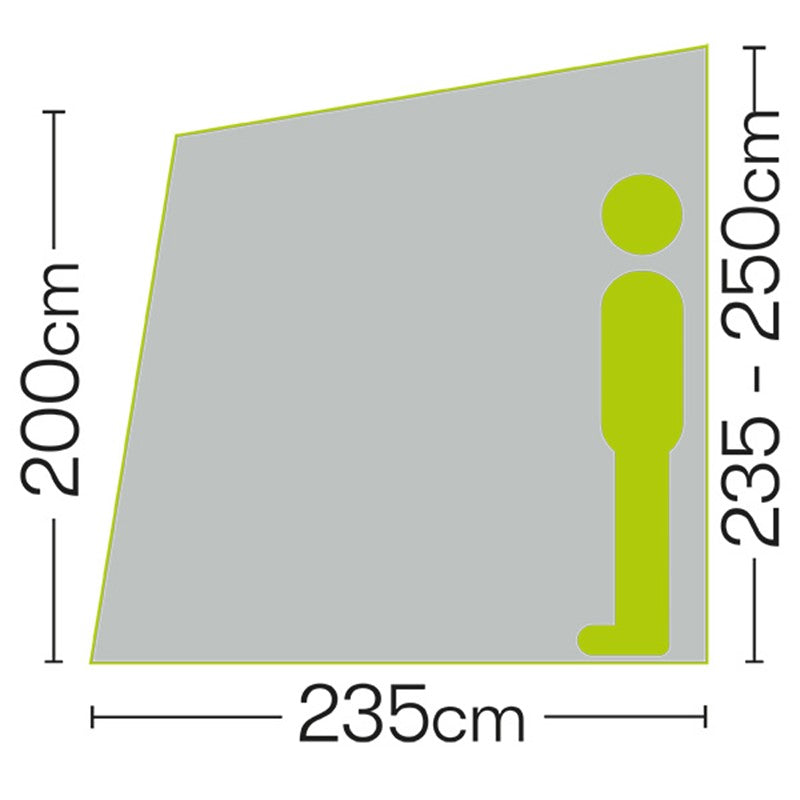 Falcon Pro 390 Poled Porch Awning Grey – Product Image