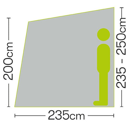 Falcon Pro 390 Poled Porch Awning Grey – Product Image