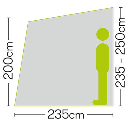 Falcon Pro 260 Poled Porch Awning Grey – Product Image