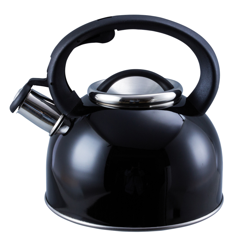 2.5 litre whistling kettle. Black