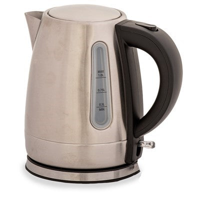 1 litre low wattage kettle. Polished stainless steel