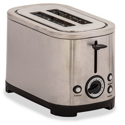 Low wattage 2 slice toaster. Polished stainless steel