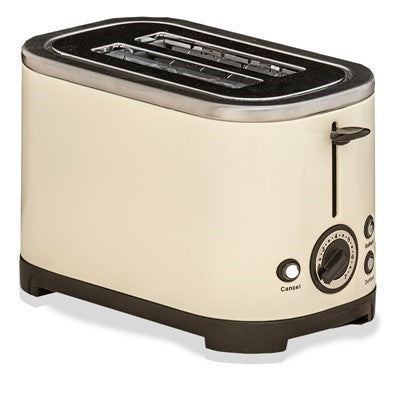 Low wattage 2 slice toaster. Cream