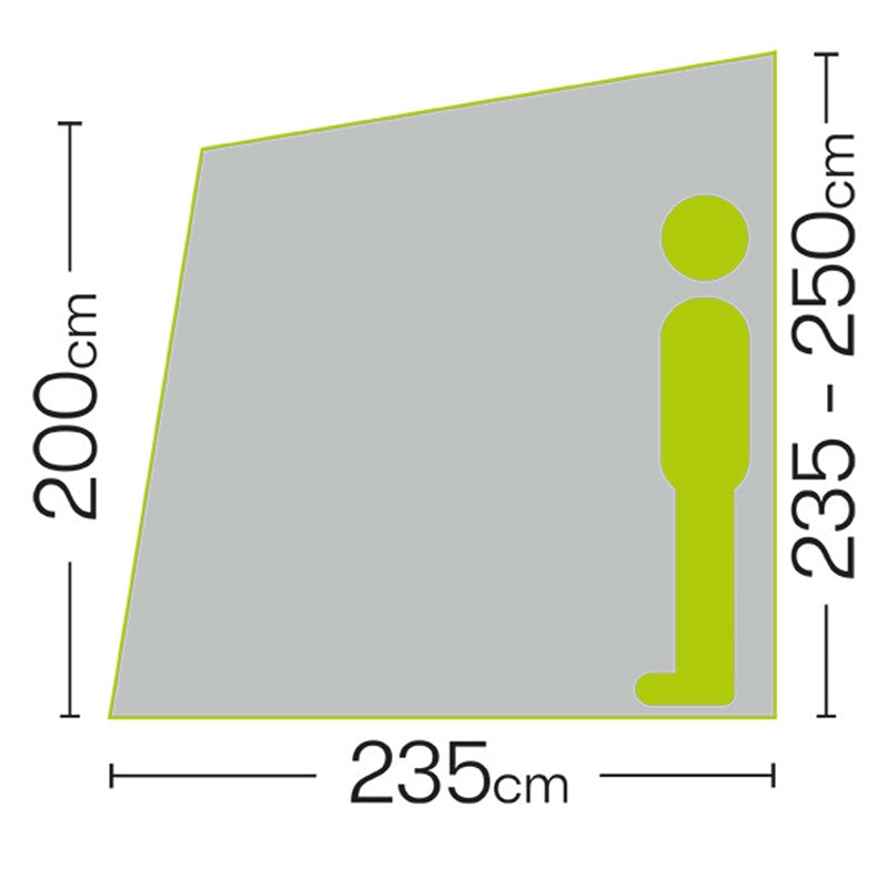 Falcon Pro 220 Poled Porch Awning Grey – Product Image