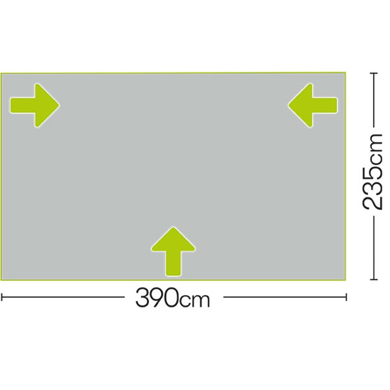 Falcon Pro 390 Poled Porch Awning Grey – Product Image