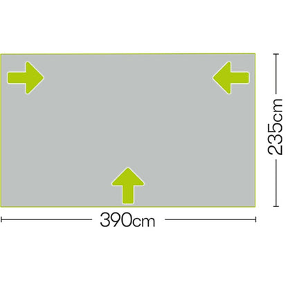Falcon Pro 390 Poled Porch Awning Grey – Product Image
