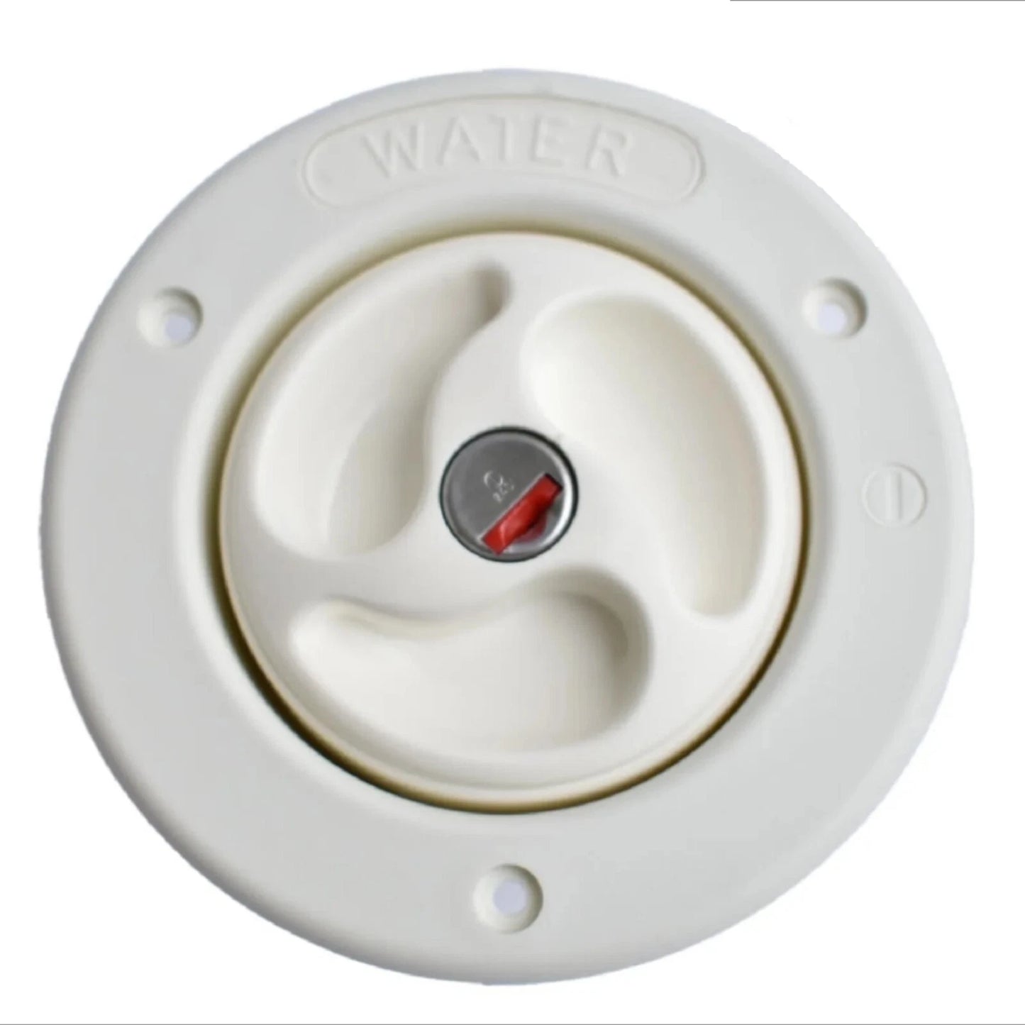 Zadi fresh water tank filler 40mm with locking cap + 2 keys (White)