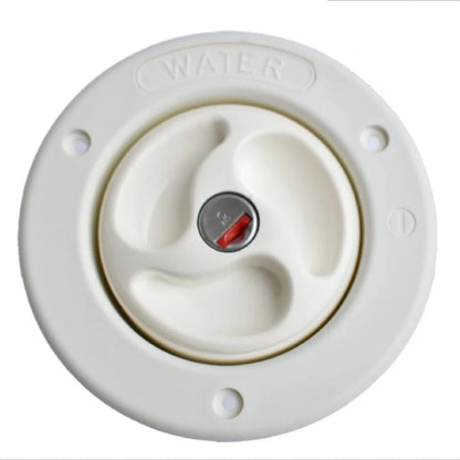 Zadi fresh water tank filler 40mm with locking cap + 2 keys (White)