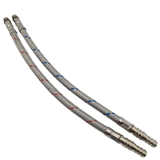 Dimatec barbed hot / cold water pipes - 300mm ribbed ends - 0183033.12