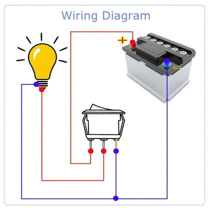 12v red illuminated rocker switch