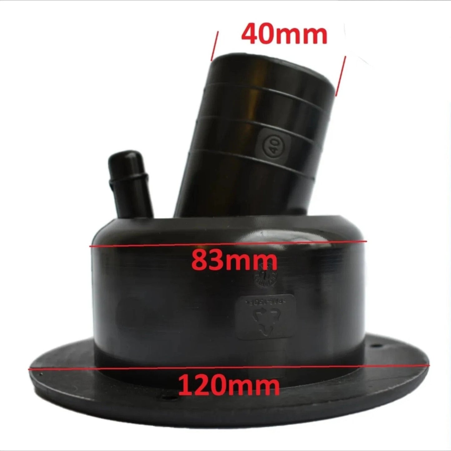 Zadi fresh water tank filler 40mm with locking cap + 2 keys (Black)
