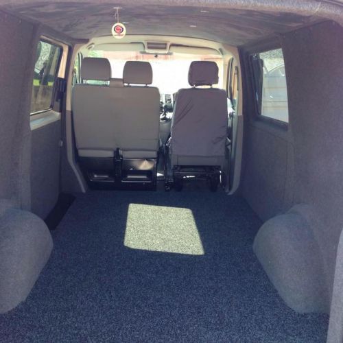 8mm T5/T6 rear van carpet flooring in Anthracite cut to shape