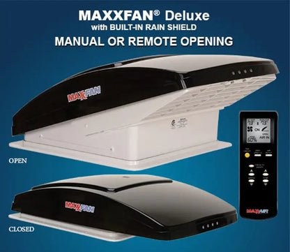 Maxxair MaxxFan Deluxe with remote control 400 x 400mm – Smoke