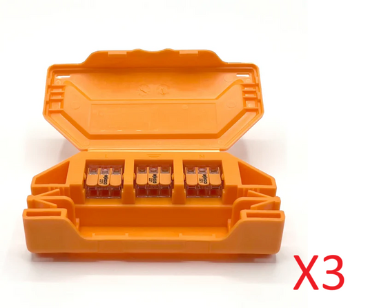 QuickFix JB3 16A junction box (includes Wago 221 connectors) Pack of 3
