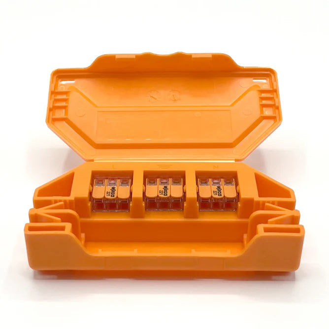 QuickFix JB3 16A junction box (includes Wago 221 connectors) – Product Image